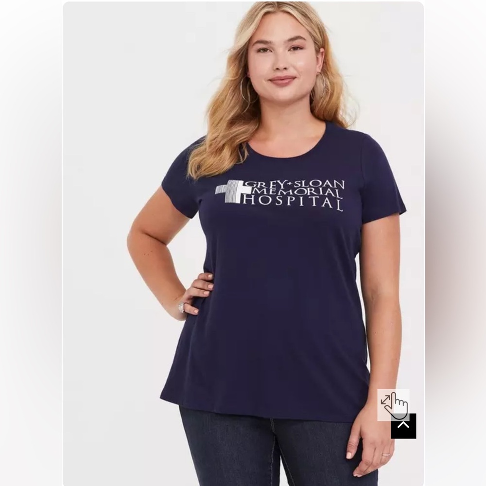 Torrid Navy Grey Sloan Memorial Hospital T-Shirt